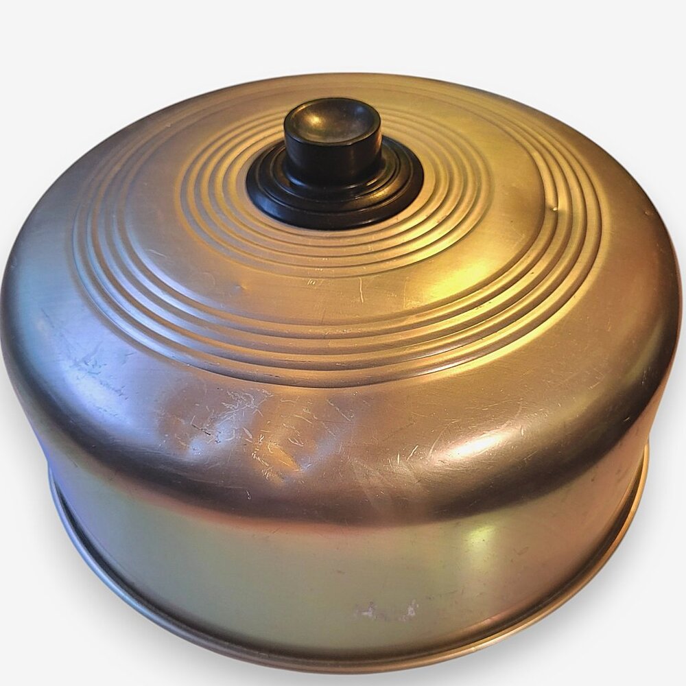 Vintage 1950s Aluminum Cake Dome Cover 🍰 Mid Century Modern Kitchen Décor